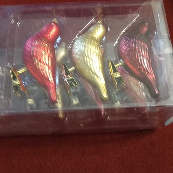 Martha Stewart Regal Holiday Bird Clips 6 Piece Set 3 Different Colors - Picture 4 of 12
